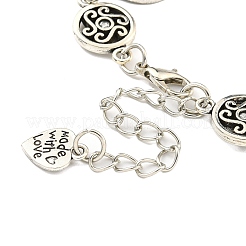 Herstellung eines antiken versilberten Gliederkettenarmbands aus Legierung&nbsp;MAK-K023-03G-AS