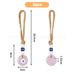 3 pz decorazioni fatte a mano con pendenti a lume malocchio&nbsp;HJEW-DC0001-11