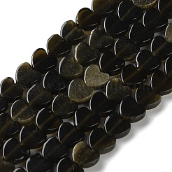 Natürliche goldenen Glanz Obsidian Perlen Stränge&nbsp;G-M403-A46-02