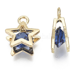 Latón micro cubic zirconia encantos&nbsp;X-KK-N235-034C