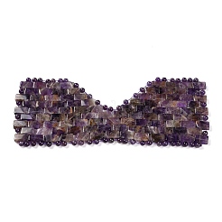Maschera per gli occhi intrecciata con ametista naturale&nbsp;AJEW-P074-11F