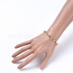 Braccialetti con catena a graffetta in alluminio&nbsp;BJEW-JB05167-01