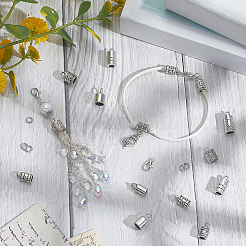 80 pièce 8 styles d'embout de cordon en alliage de style tibétain&nbsp;FIND-SC0020-98C