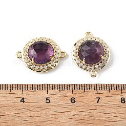 Natürliche Amethyst facettierte Verbindungsanhänger&nbsp;G-H323-03G-11