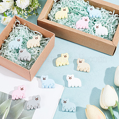 14 pièce de perles en silicone écologiques de qualité alimentaire en forme d'ours&nbsp;SIL-GO0001-09