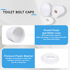 Runde Kunststoff-Aufsteckkappen für Toilettenschüsselbolzen mit zusätzlichen Unterlegscheiben&nbsp;FIND-WH20816-001