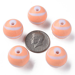 Perles acryliques à rayures opaques&nbsp;MACR-S373-27C-08