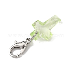 Decoraciones colgantes de cruz de acrílico transparente&nbsp;HJEW-JM04493-02