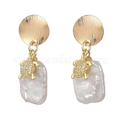 Ohrstecker mit Keshi-Perle aus natürlichem Barockgestein&nbsp;EJEW-JE07270