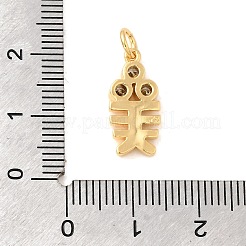 Pendentifs avec zircon cubiques à micro-pavés en laiton&nbsp;KK-A266-49E-G