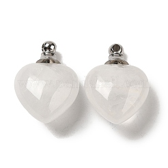 Pendentifs de bouteille de parfum de pierres précieuses mélangées naturelles&nbsp;G-Z039-03P