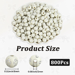 800pcs Plattierung Acrylperlen&nbsp;PACR-PA0001-24