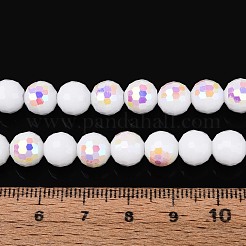Chapelets de perles en verre opaque électrolytique&nbsp;EGLA-N024-01A-A01