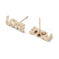 Boucles d'oreilles en alliage avec mot amour pour femmes&nbsp;EJEW-H309-13KCG