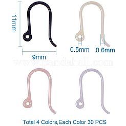 Crochets d'oreilles en plastique&nbsp;KY-PH0007-07