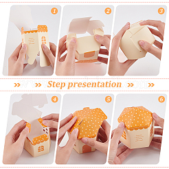 Geschenkboxen für kleine Häuser aus Papier&nbsp;CON-WH0088-55B