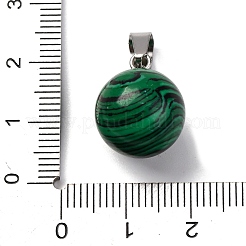Pendenti rotondi in malachite sintetica&nbsp;G-Q434-18