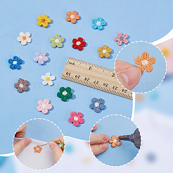 96 Stück 16 Farben Blumen computergesteuerte Stickerei Stoff zum Aufbügeln Patches&nbsp;PATC-AR0001-17