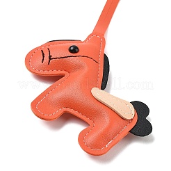Pendentifs décoratifs en cuir PU à motif cheval&nbsp;HJEW-A012-01B