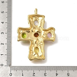 Pendentifs en strass colorés en acier inoxydable 304 avec placage ionique (IP)&nbsp;X-STAS-C105-11G