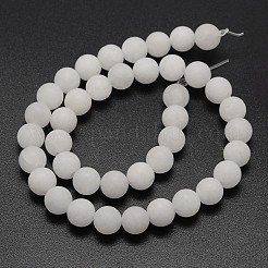 Chapelets de perles de jade blanche naturelle&nbsp;X-G-D671-6mm