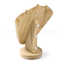 Espositori per collane di gioielli in microfibra e legno a forma di busto&nbsp;NDIS-H042-03A