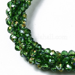 Bracelets extensibles en perles de verre transparentes à facettes&nbsp;LS-BJEW-S144-002C-07