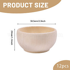 Holzschale&nbsp;DJEW-WH0042-114
