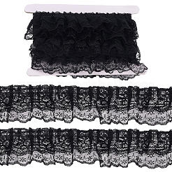 10 m doppellagiges Spitzenband aus Polyester mit Blumenmuster&nbsp;OCOR-GF0004-58B