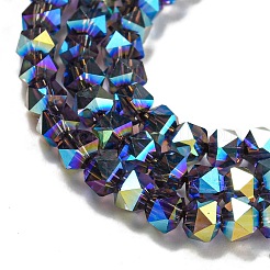 Chapelets de perles en verre électroplaqué&nbsp;GLAA-Q105-02U