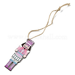 9 pendentif décoratif en bois en forme de casse-noisette&nbsp;HJEW-F020-01