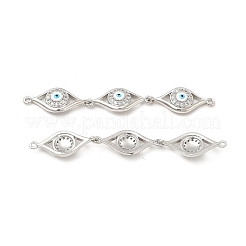 Ciondoli connettore in ottone con micro pavé di zirconi chiari&nbsp;KK-E068-VB395-1