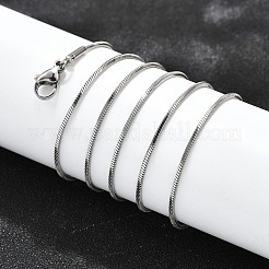 Collane a catena quadrata in acciaio inossidabile 304 anti-ossidazione&nbsp;X-NJEW-L173-005-P