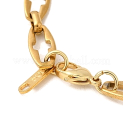 Collares de cadena de eslabones cruzados de acero inoxidable 304 para mujeres y hombres.&nbsp;NJEW-JN05433-01