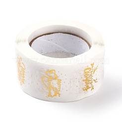 Autocollants en rouleau plat rond sur le thème de noël&nbsp;DIY-B045-15B
