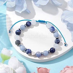 Bracelets de perles tressées en pierres précieuses pour femmes et filles&nbsp;BJEW-JB11141-02