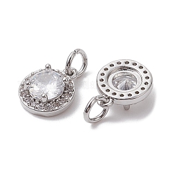 Ciondoli in ottone zirconi chiari micro pavé&nbsp;KK-K360-16P