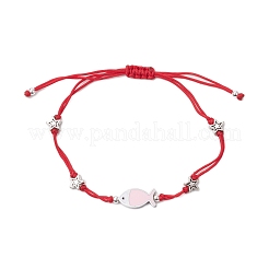 Braccialetti di perline intrecciate in nylon per donna uomo&nbsp;BJEW-JB11312