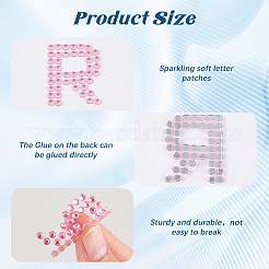 8 Blatt 4 Farben Buchstaben a~z Acryl Hotfix Strass&nbsp;DIY-CP0012-52