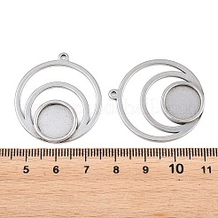 Cabochon-Fassungen für Anhänger aus Edelstahl 304&nbsp;STAS-H240-48P