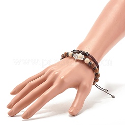 Set di braccialetti elastici codice morse speranza&nbsp;BJEW-JB07352-05