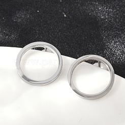 Pendientes de botón de acero inoxidable 304&nbsp;EJEW-Z089-01P