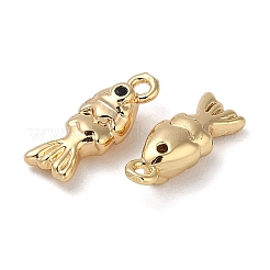 Pendentifs avec zircon cubiques à micro-pavés en laiton&nbsp;KK-U045-14G