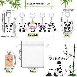 Panda-Schlüsselanhänger aus PVC-Kunststoff&nbsp;KEYC-OC0001-04