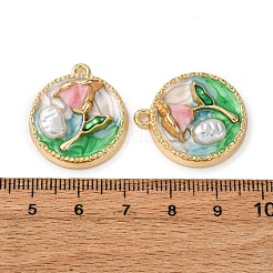 Émail d'alliage de pendants de fleurs&nbsp;ENAM-B028-41KCG-03