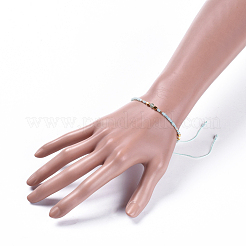 Bracciali di perline intrecciati con filo di nylon regolabile&nbsp;BJEW-JB04379-05