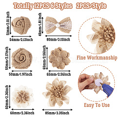 12 Stück 6 Stile Jute Ornament Zubehör&nbsp;DIY-TA0011-98
