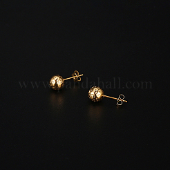 Pendientes de bola redonda de acero inoxidable 304 para mujer&nbsp;GN4839