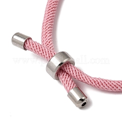 Fabrication de bracelets coulissants en cordon Milan rond en nylon&nbsp;BJEW-L722-01P-12