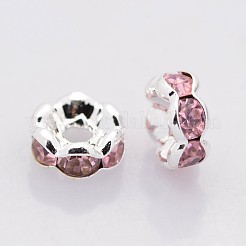 Perline distanziatori strass in ottone&nbsp;RB-A014-L6mm-27S-NF